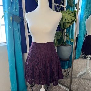 NWT purple high waist skater skirt